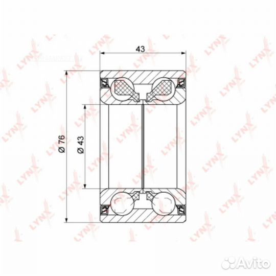 Lynxauto WB-1267 Комплект подшипника ступицы колес