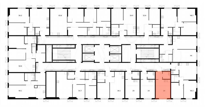 Квартира-студия, 20 м², 20/33 эт.