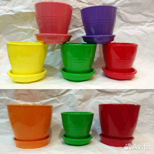 Горшки для цветов (керамика и пластик)