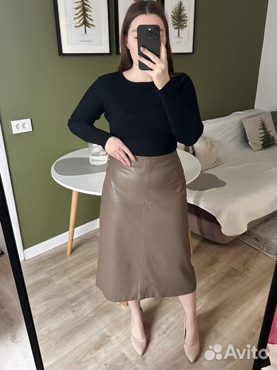 Кожаная юбка ostin