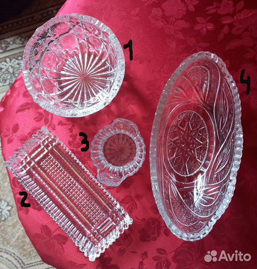 Салатники хрустальные