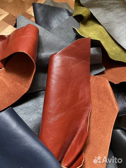 Кожа натуральная в лоскутах для рукоделия
