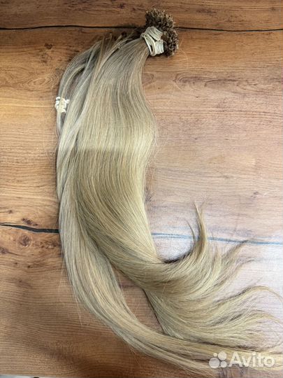Волосы для наращивания 40 см блонд