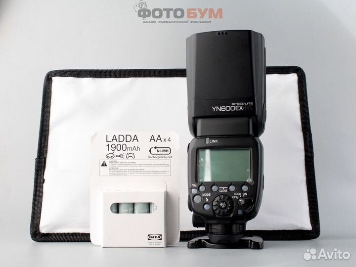 Yongnuo 600 EX-RT + аккумуляторы + рассеиватель