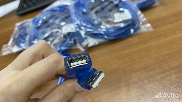 От 10шт новый кабель удлинитель USB2.0 3 метра