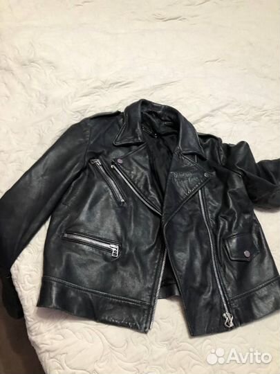 Кожаная куртка косуха Натуральна кожа Mango