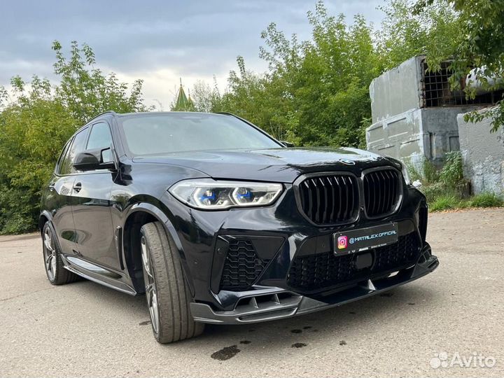 Передний сплиттер для BMW X5M F95 карбон