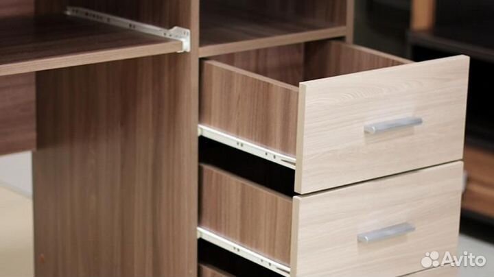 Стол письменный Меркурий Ясень шимо тёмн/светл