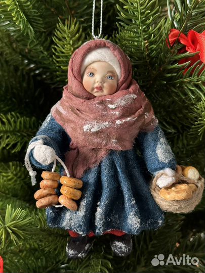 Ватные елочные игрушки