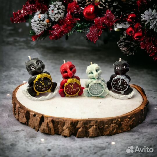 Новогодняя Свеча Дракон с эффектом лавы