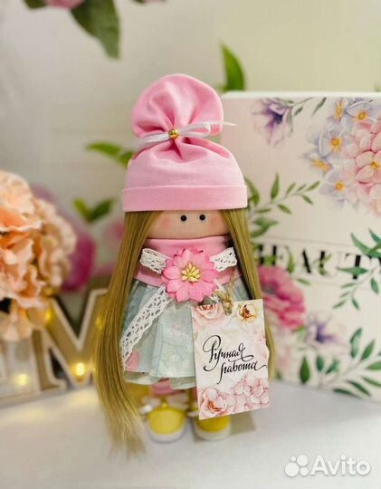 Кукла-тильда ручной работы в подарочной упаковке