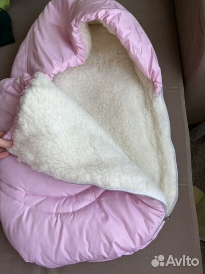 Конверт на выписку для девочки теплый