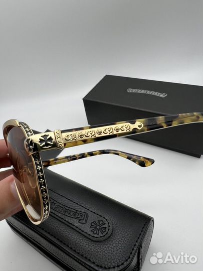 Очки мужские chrome hearts золотые