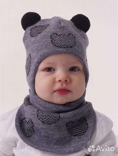 Шапочка и снуд для мальчика, 42