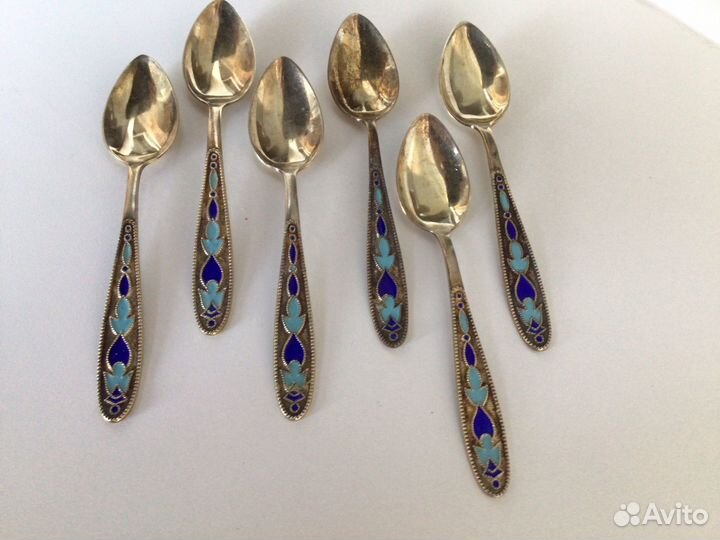 Кофейные ложки (серебро 875, СССР)