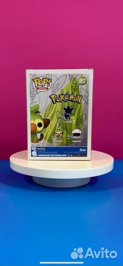 Funko Pop Games 957: Pokemon - Grookey (Flocked)