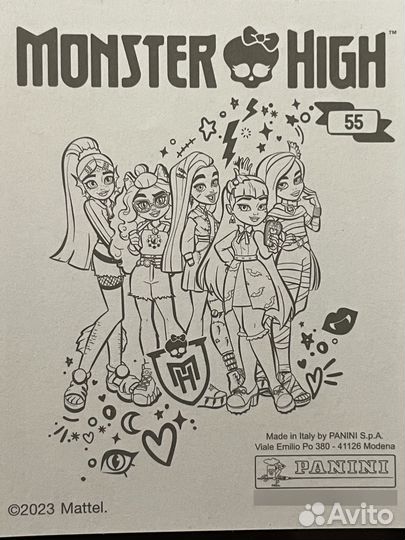 Panini Monster High 2024 наклейки 70 шт