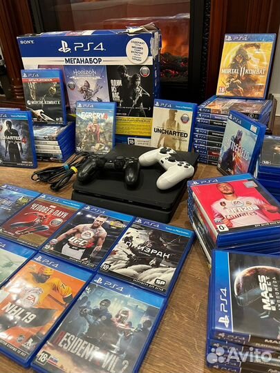 Ps4 slim с играми