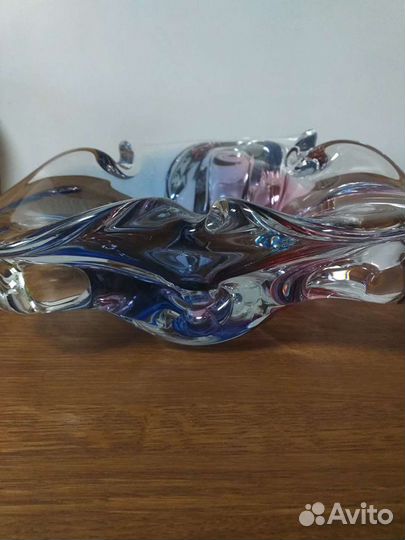 Пепельница чешское стекло конфетница