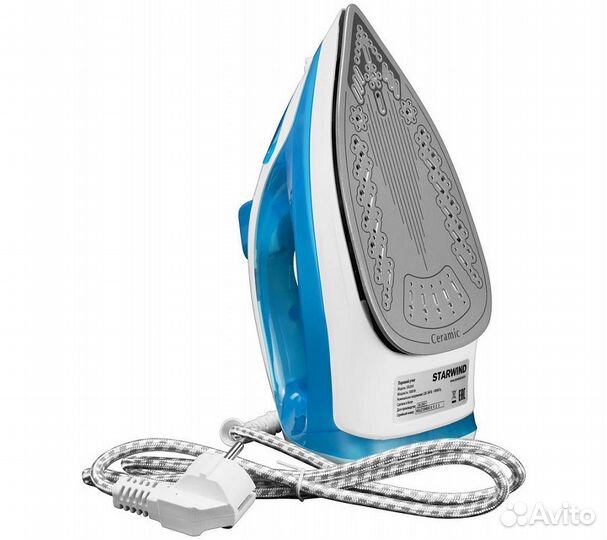 Утюг Starwind SIR2045 1800Вт голубой/белый