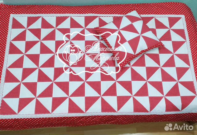 Лоскутное одеяло и подушка