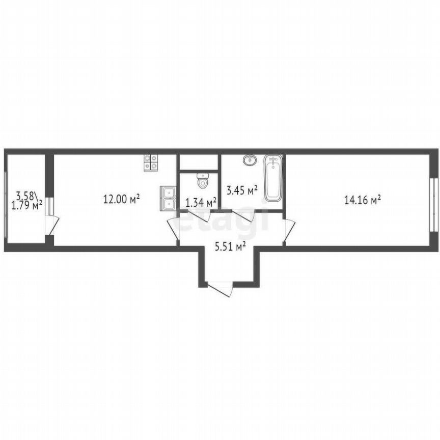 1-к. квартира, 38,3 м², 3/10 эт.