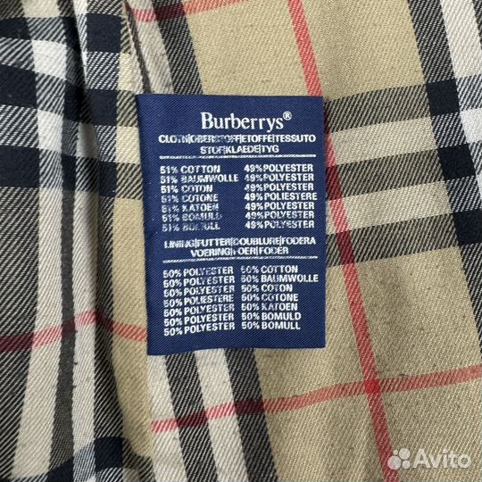 Burberry плащ тренч vintage 90s оригинал