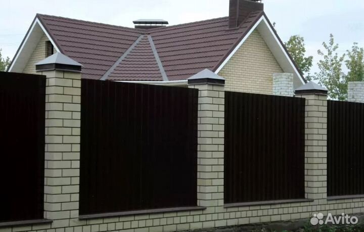 Забор из профлиста цена за метр быстро