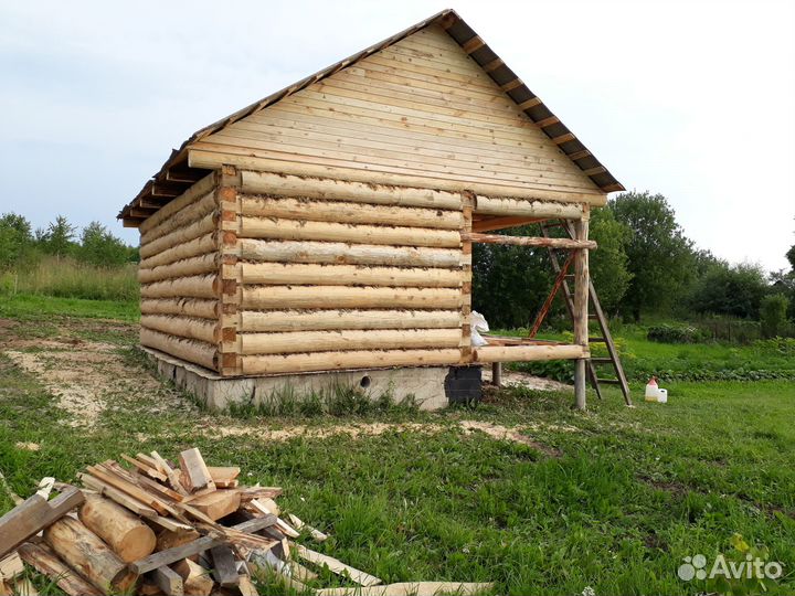 Баня из бревна 6х3+2 с доставкой и установкой