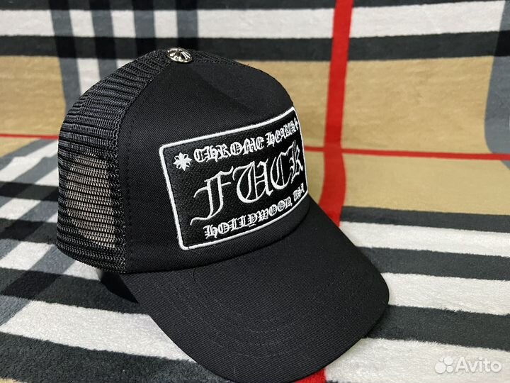 Летняя премиальная бейсболка сетка Chrome Hearts