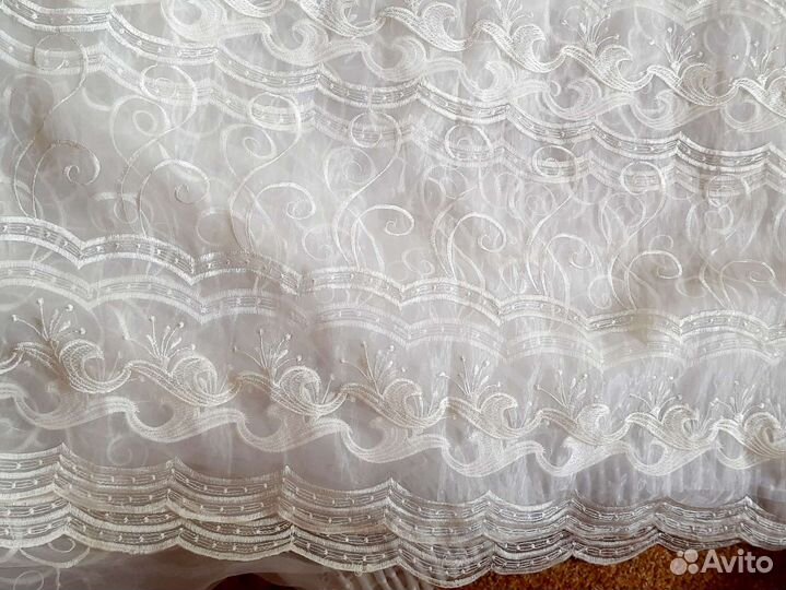 Шторы тюль занавески 165*4 на кухню дачу