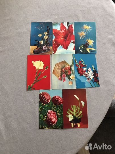 Открытки СССР цветы