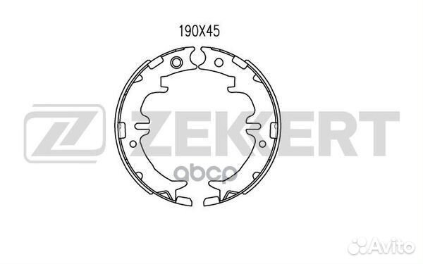 Колодки тормозные барабанные 4654044010 465404
