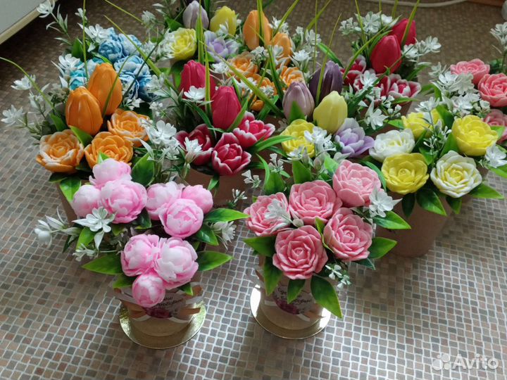 Букеты из ароматного мыла