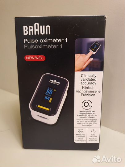 Пульсометр Braun Pulse oximeter 1 PBX800, новый