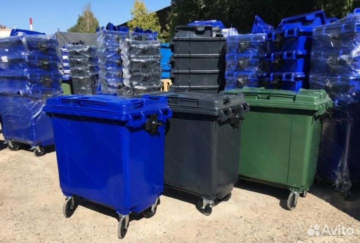 Бак мусорный пластиковый 660л-5885