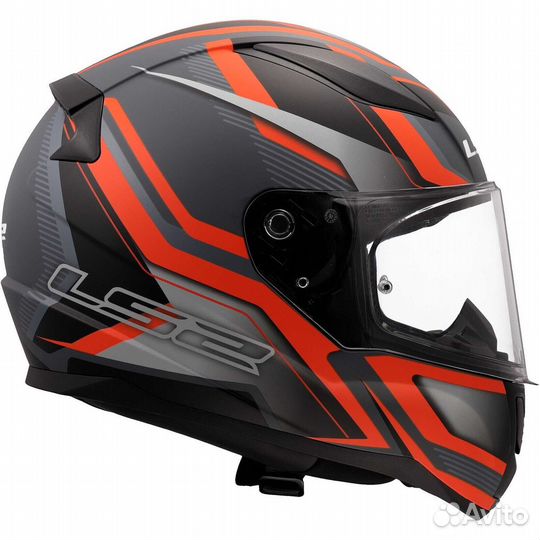 LS2 FF353 rapid 2 flitz Full Face Motorcycle Мотошлем Orange Grey