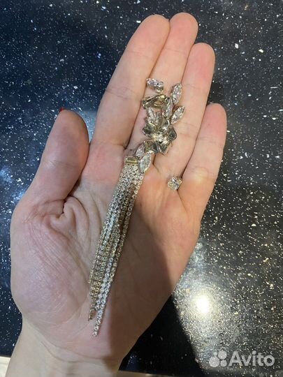 Серебряный кафф серьги
