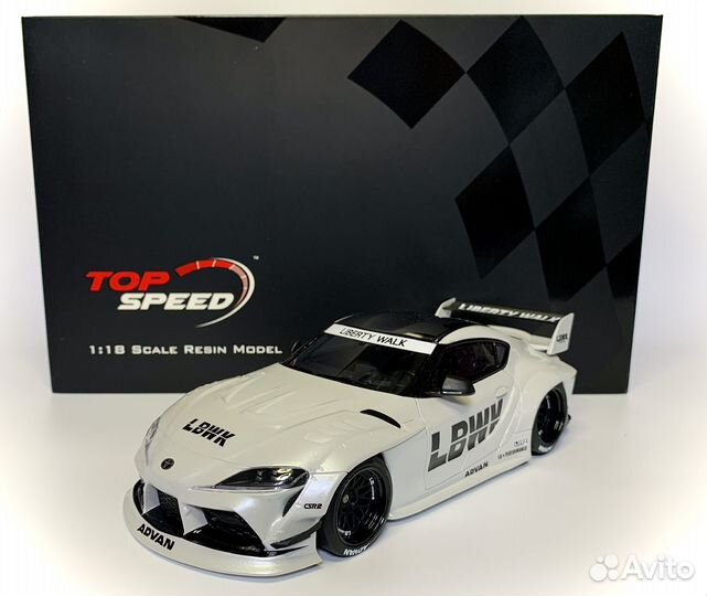 Toyota GR Supra A90 lbwk Top Speed 1:18 Silver