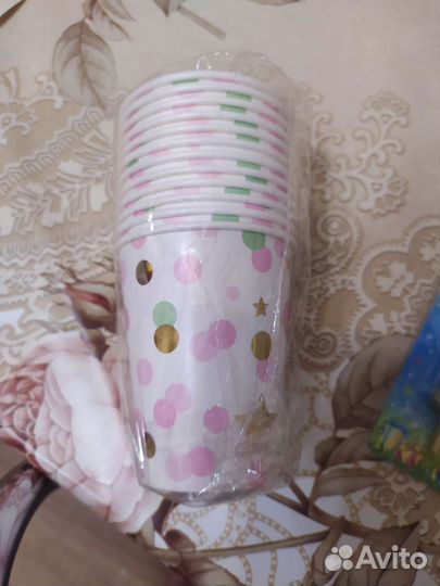 День рождение. Одноразовая посуда, свечки