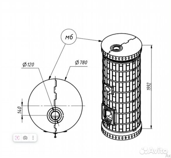 Печь отопительная 