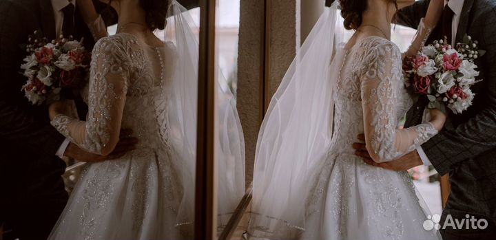 Свадебное платье (44-46). Цвет: Айвори
