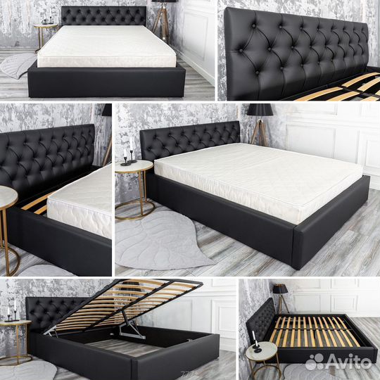 Кровать с матрасом двухспальная 140х200