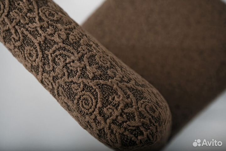 Чехлы на стулья со спинкой набор 4 шт, Коричневый