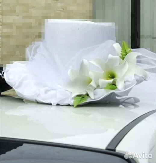 Свадебное украшение для машины - шляпка