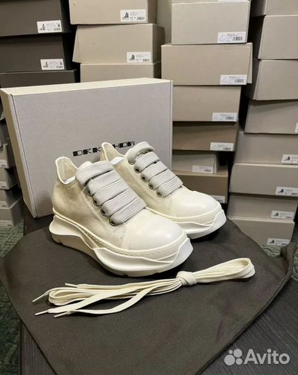 Rick Owens Abstract Jumbo Low White