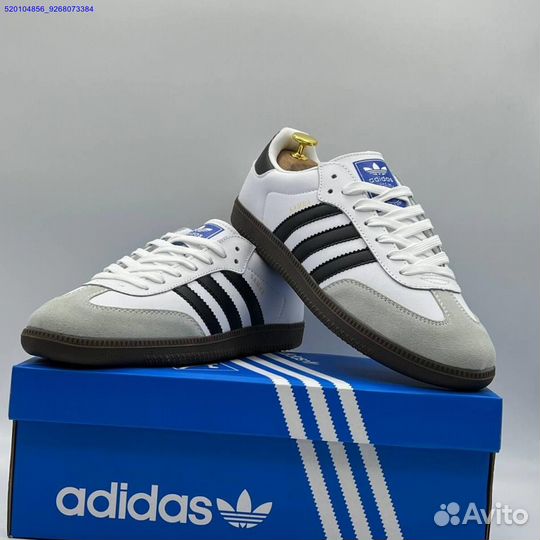 Кроссовки Adidas Samba White/Black (Арт.42410)