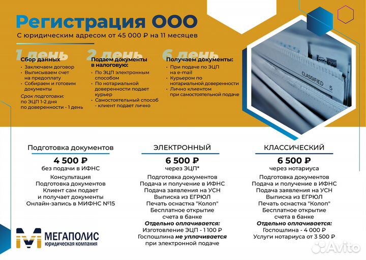 Регистрация ООО