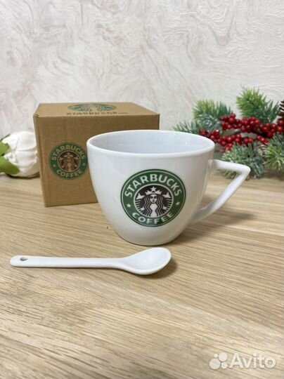 Кружка starbucks с ложкой