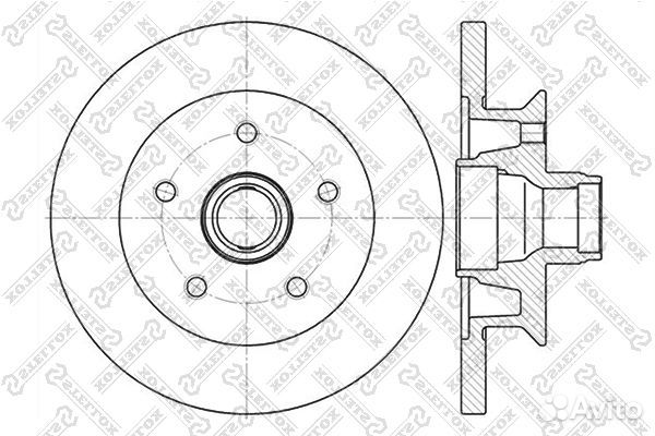 6020-4727-SX диск тормозной передний VW T2 1.9